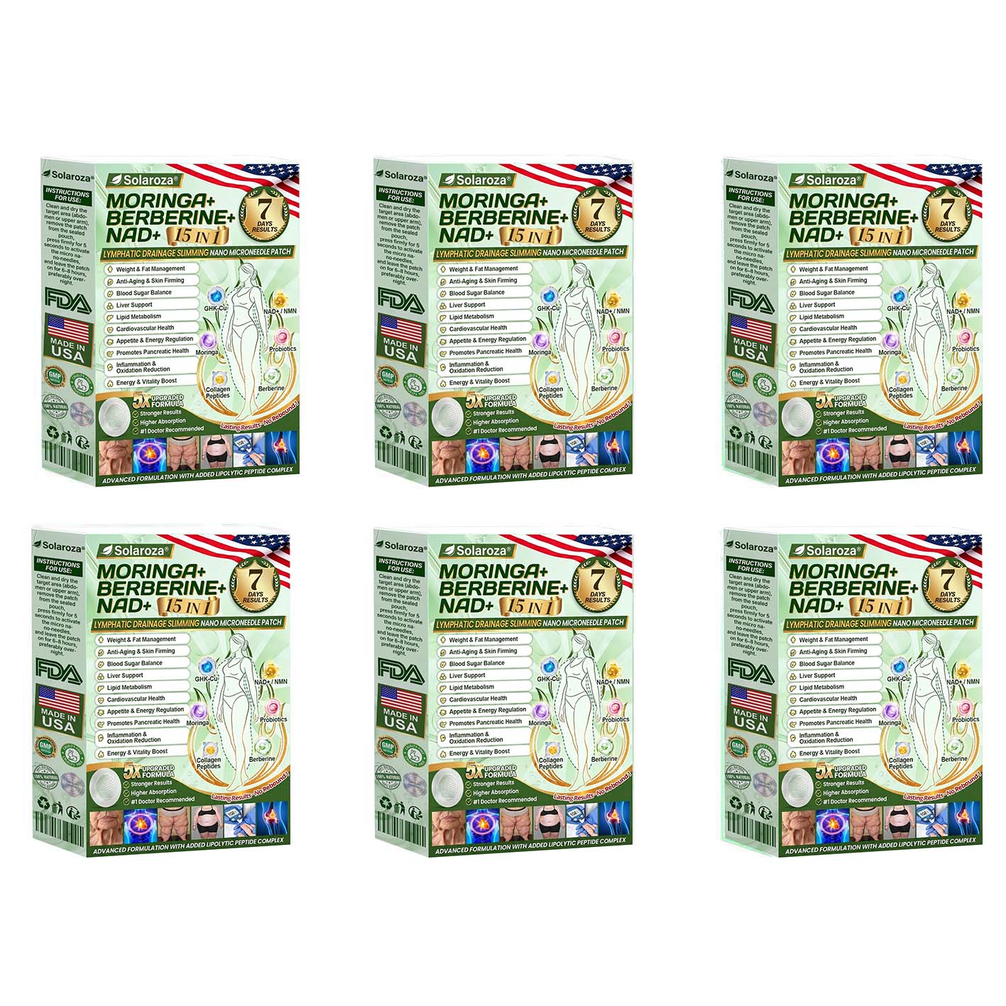 🍋Official Store | 💚 solaroza® Moringa & Berberine 10-IN-1 Advanced Nano Microneedle 1 Patch (Once Daily, visible changes in 7 days) ✅ Obesity, Diabetes, Sleep Apnea, And Joint Issues