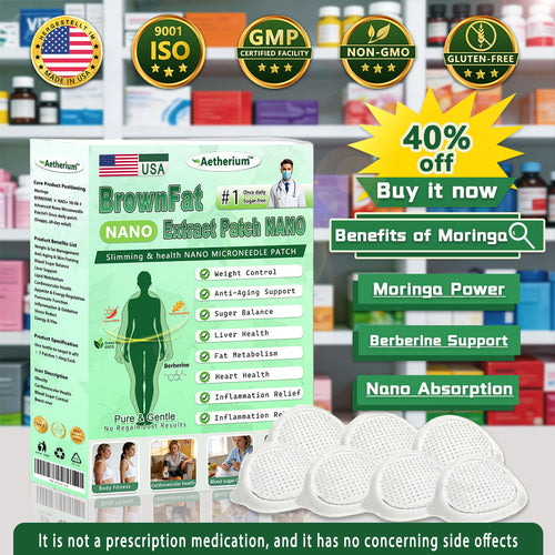 🍋Official Store | 🍋 Aetherium™ Moringa & Berberine 10-IN-1 Advanced Nano Microneedle 1 Patch (Once Daily, visible changes in 7 days) ✅ Obesity, Diabetes, Sleep Apnea, And Joint Issues