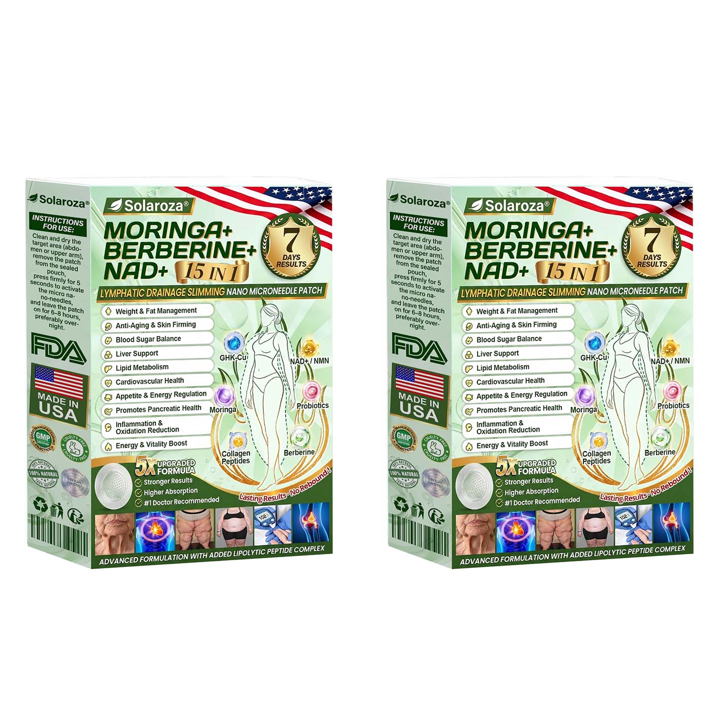 🍋Official Store | 💚 solaroza® Moringa & Berberine 10-IN-1 Advanced Nano Microneedle 1 Patch (Once Daily, visible changes in 7 days) ✅ Obesity, Diabetes, Sleep Apnea, And Joint Issues