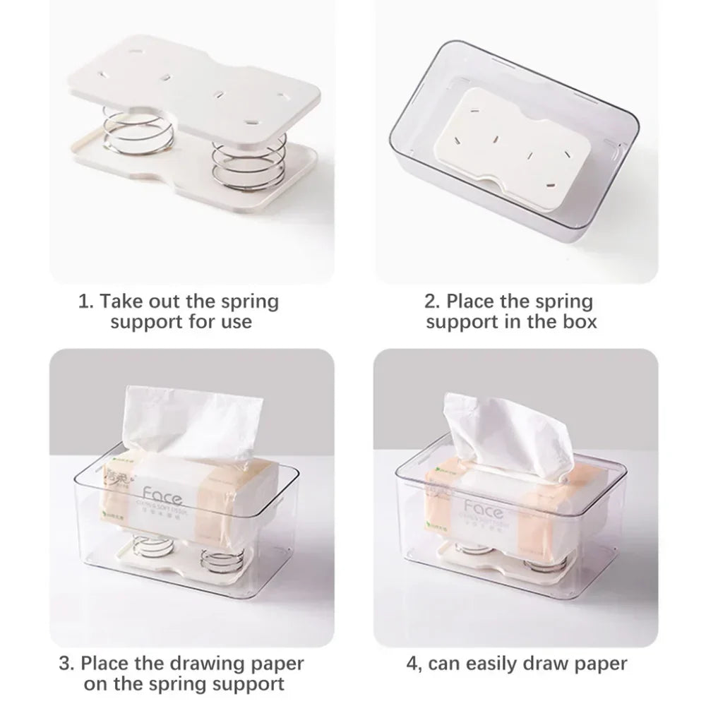 Automatic Spring Issue Box Presents Box Spring Tray Automatic Paper Towel Inner Holder