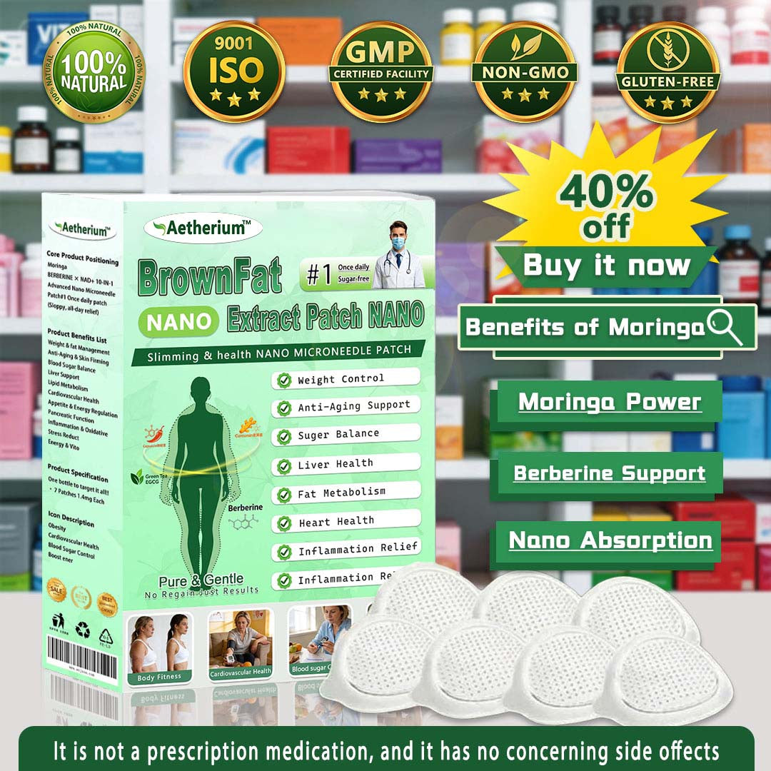 🎁Official Store | 🍋 Aetherium™ Moringa & Berberine 10-IN-1 Advanced Nano Microneedle 1 Patch (Once Daily, visible changes in 7 days) ✅ Obesity, Diabetes, Sleep Apnea, And Joint Issues