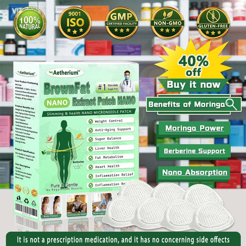 🎁Official Store | 🍋 Aetherium™ Moringa & Berberine 10-IN-1 Advanced Nano Microneedle 1 Patch (Once Daily, visible changes in 7 days) ✅ Obesity, Diabetes, Sleep Apnea, And Joint Issues
